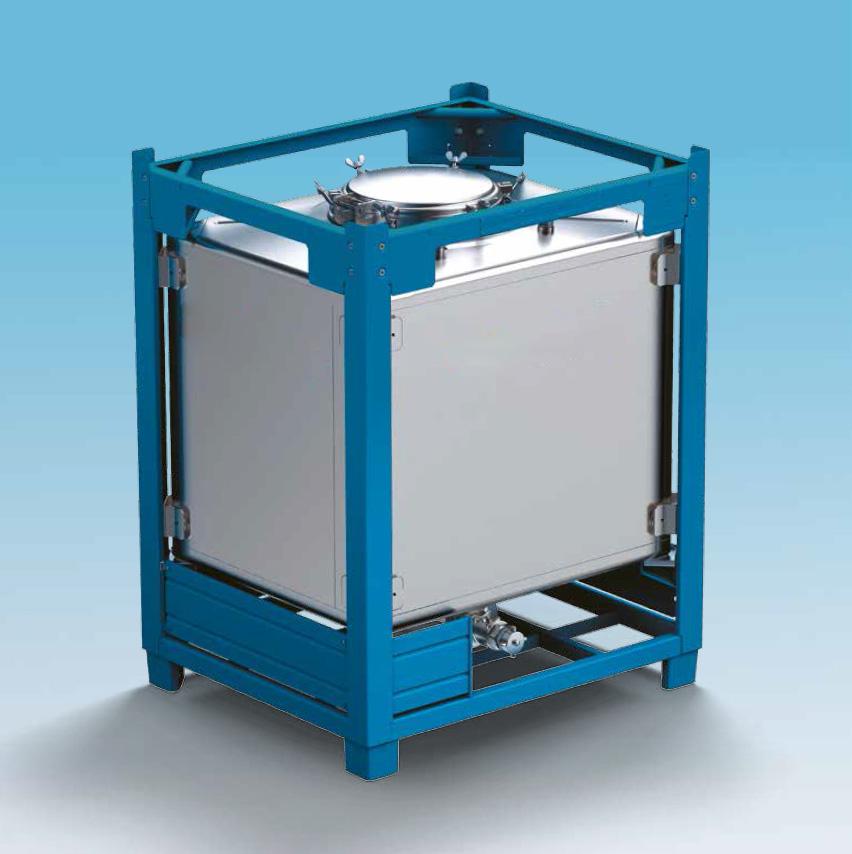 1000 liter tank in 304 stainless steel