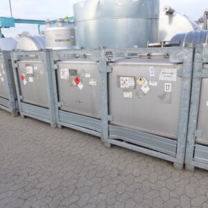 1000 liter tank in 304 stainless steel