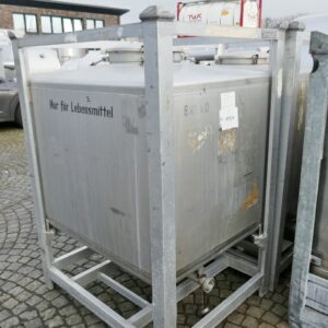 1000 liter tank in 304 stainless steel