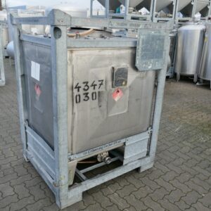 1000 liter tank in 304 stainless steel