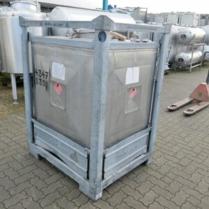 1000 liter tank in 304 stainless steel