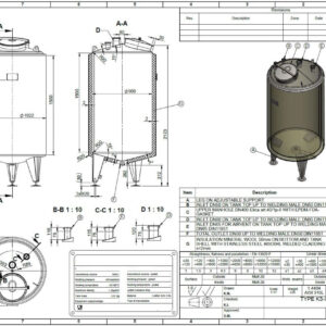 1000 liter tank in Acid-proof 316