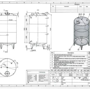 12600 liter tank in Acid-proof 316
