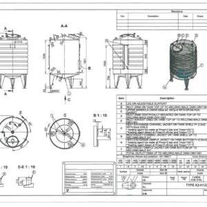 1330 liter tank in Acid-proof 316