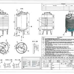 1500 liter tank in Acid-proof 316