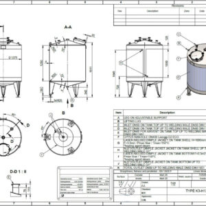 1760 liter tank in Acid-proof 316