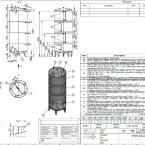 26000 liter tank in Acid-proof 316
