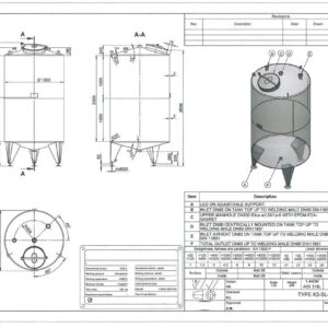 3200 liter tank in Acid-proof 316