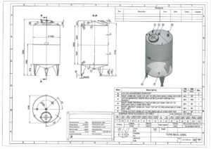 3200 liter tank in Acid-proof 316