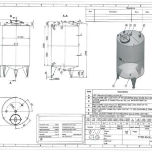 3200 liter tank in Acid-proof 316