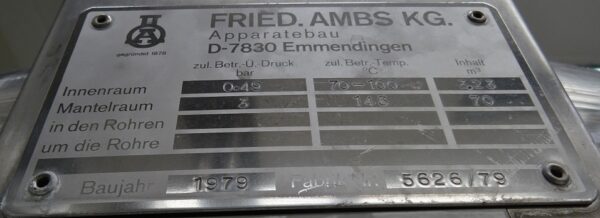 3230 liter tank in Acid-proof 316