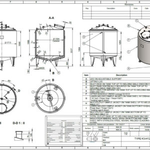 3300 liter tank in Acid-proof 316