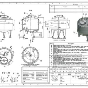 520 liter tank in Acid-proof 316