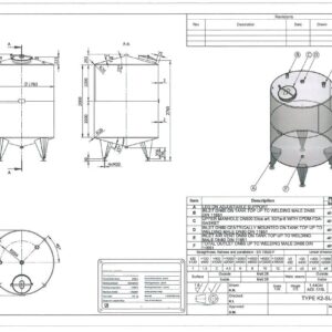 5400 liter tank in Acid-proof 316
