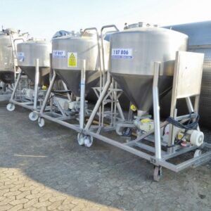 1000 liter tank in Acid-proof 316