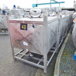 1000 liter tank in 304 stainless steel