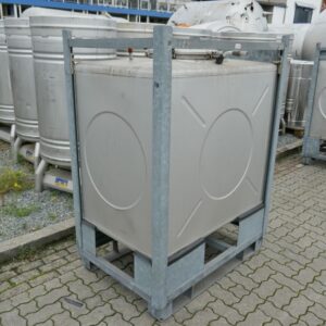 1000 liter tank in 304 stainless steel