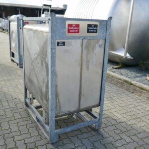 1000 liter tank in 304 stainless steel