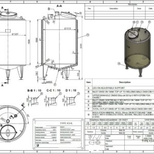 1500 liter tank in Acid-proof 316