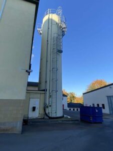 100000 liter fuel pellet silo with load cells