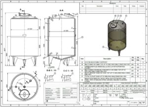 3200 liter tank in Acid-proof 316