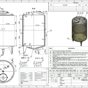 3200 liter tank in Acid-proof 316