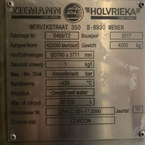30000 liters tank in Stainless 304