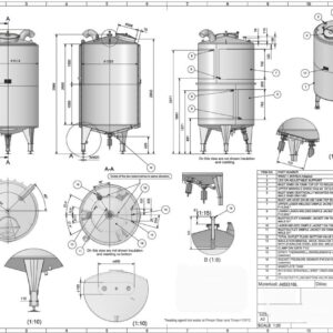 3200 liter tank in Acid-proof 316