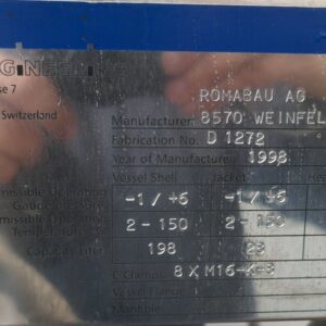 198 liter tank in Acid-proof 316