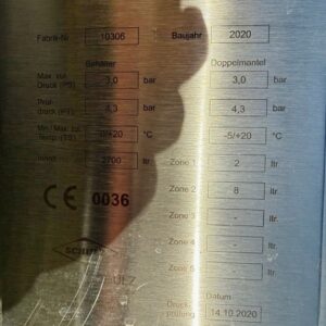 2700 liters tank in Stainless 304