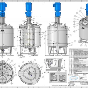 1000 liter tank in Acid-proof 316