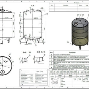 15000 liter tank in Acid-proof 316