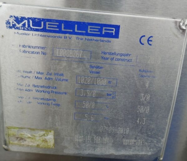 1020 liters tank in Stainless 304
