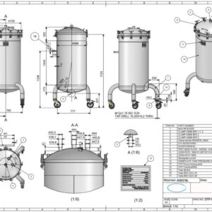 500 liter tank in Acid-proof 316