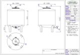 1000 liter tank in 304 stainless steel
