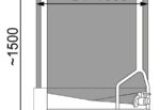 1000 liter tank in 304 stainless steel