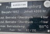 4000 liter tank in Acid-proof 316
