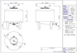 750 liter tank in 304 stainless steel